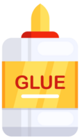 Set of glue containers in different shapes and colors, offering a variety of adhesive solutions for diverse crafting and repair needs png