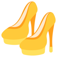 Four pairs of women's shoes with high heels, different colors and models, perfect for illustrating fashion concepts. png