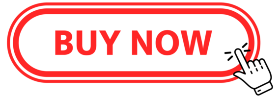 Buy now Button with pointer clicking. Web button. Finger Pressing. Click to Buy now Concept. illustration png