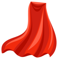 Six illustrations of a red superhero cloak, moving in the wind and suitable for comic books or fantasy png