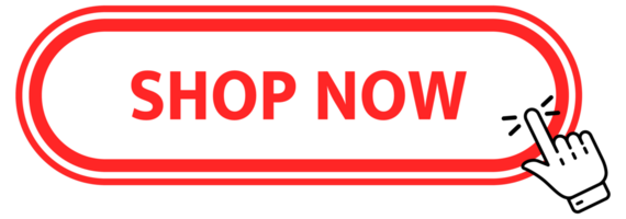Shop Now Button with pointer clicking. Web button. Finger Pressing. Click to Shop Now Concept. illustration png
