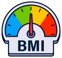 Body Mass Index BMI Tracking Gauges Illustration with Multi Colored Weight Classification Zones png