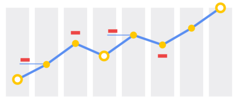 Set of colorful business data charts including bar graph, pie chart, and line graph illustrations for statistical presentations png
