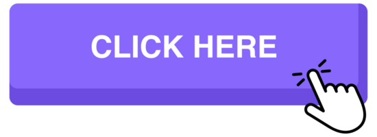 Click here button with hand cursor. Hand pointer clicking. illustration png