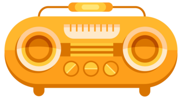 Four different types of audio devices illustrating the evolution of music broadcasting technology png