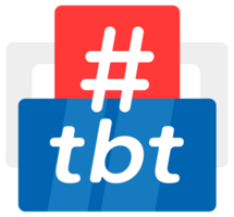 Set of icons featuring the tbt hashtag, representing the popular Throwback Thursday trend on social media platforms, suitable for digital content and nostalgic posts png