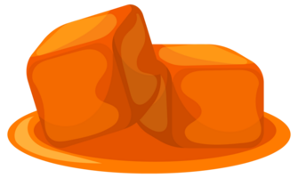 Liquid caramel cascades down a white backdrop, creating a sweet display. Rich toffee flows smoothly, forming a gooey treat png