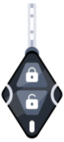 Car key fobs showing lock and unlock buttons for automobile security png