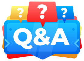 Questions and answers concept with question marks over speech bubbles png