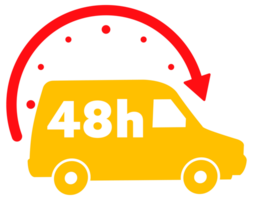 12, 24, 36, 48 and 72 hours clock arrow. Working and Delivery service effect time icons. Order execution. stock illustration png