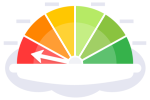 Speedometer set, gauge meter. Speed dial indicator. Scale, level of performance. Score progress. illustration png