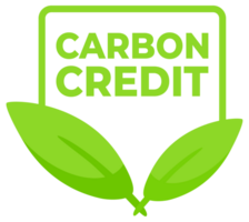 Environmentally conscious labels in green with Carbon Neutral text and a leaf symbol, for products supporting sustainable practices. png