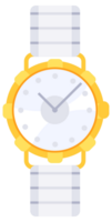 Set of four wristwatches showcasing a range of styles, from classic analog to modern smartwatch, highlighting the evolution of timekeeping png