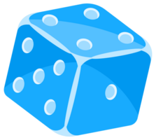 Six vibrant blue dice in motion, each showing different sides, evoke luck and chance in a casino setting. Symbolizing risk and excitement, they capture the thrill of games of probability png