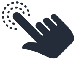Mouse click cursor set. Pointer hand click. stock illustration. png