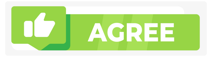 Two overlapping speech bubbles, one green with AGREE and one red with DISAGREE, representing different opinions or survey options png
