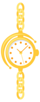 Set of four wristwatches showcasing a range of styles, from classic analog to modern smartwatch, highlighting the evolution of timekeeping png