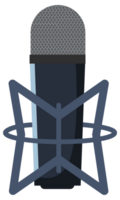 Assortment of different microphone types in a flat design style, suitable for audio equipment representation. png