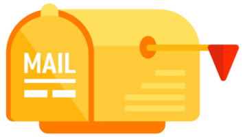 Post mail boxes set. Letter boxes for communication, mailing. Mail newsletter package delivery png