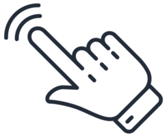 Mouse click cursor set. Pointer hand click. stock illustration. png
