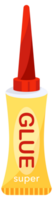 Set of glue containers in different shapes and colors, offering a variety of adhesive solutions for diverse crafting and repair needs png