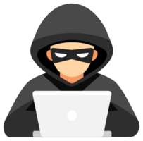 Hacker with a phishing trap, targeting personal login information. Cybersecurity Threat and Identity Theft png