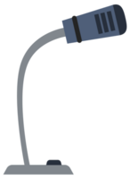 Assortment of different microphone types in a flat design style, suitable for audio equipment representation. png