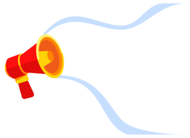 megafone com som ondas em uma moderno abstrato fundo com sutil padrões png