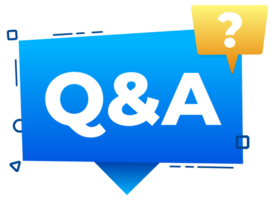 Q and a speech bubble asking questions getting answers solving problems banner png