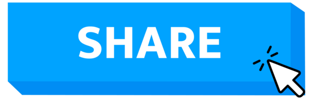 Share Button with pointer clicking. Web button. Finger Pressing. Click to Share Concept. illustration png