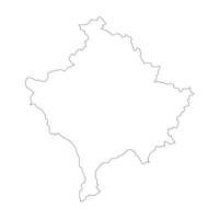 Kosovo blank outline map vector