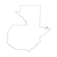 Guatemala blank outline map vector