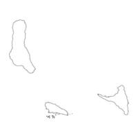 Comoros blank outline map vector