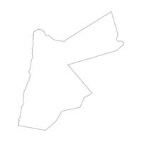 Jordan blank outline map vector