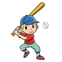 Boy Enjoys Playing Ball vector