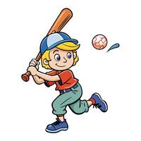 Fun Time with Bat and Ball vector