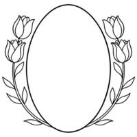 Floral and Greenery Frame vector