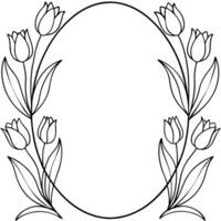 Elegant Flower Frame vector