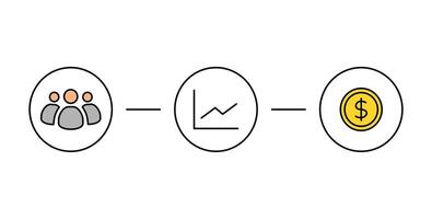 Connecting People, Data, and Finance vector