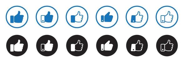 social media interface icon set in line style vector