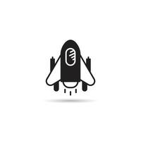 spaceship icon illustration vector
