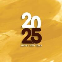 Modern Happy new year 2025 watercolor background vector