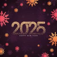 Happy new year 2025 colorful snowflakes background vector