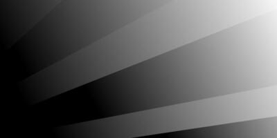 Black and white light rays, sunburst abstract geometric background, simple monochrome wallpaper or banner vector