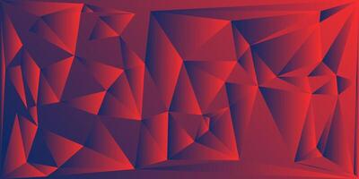 Red blue abstract geometric gradient background, modern poster design, horizontal cover or banner concept vector