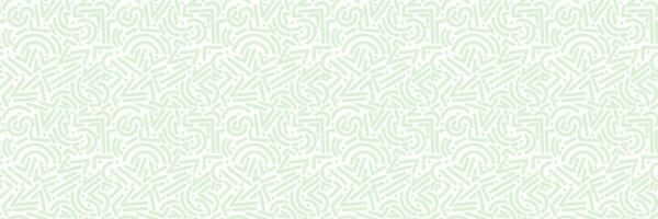 Green and white abstract retro print, seamless repeat pattern banner, geometric background vector