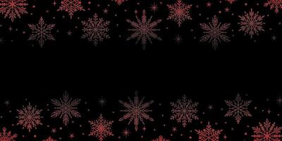 Red modern gradient snowflake banner, winter holiday background, empty promotional template design vector