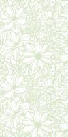 Vertical flower print pattern, seamless repeating spring background, story texture template, floral backdrop design vector