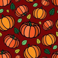 Thanksgiving holiday event seamless pattern. Autumn-themed repeat print. Pumpkin vegetable reversible print. vector