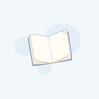 isolated open notebook symbol vector